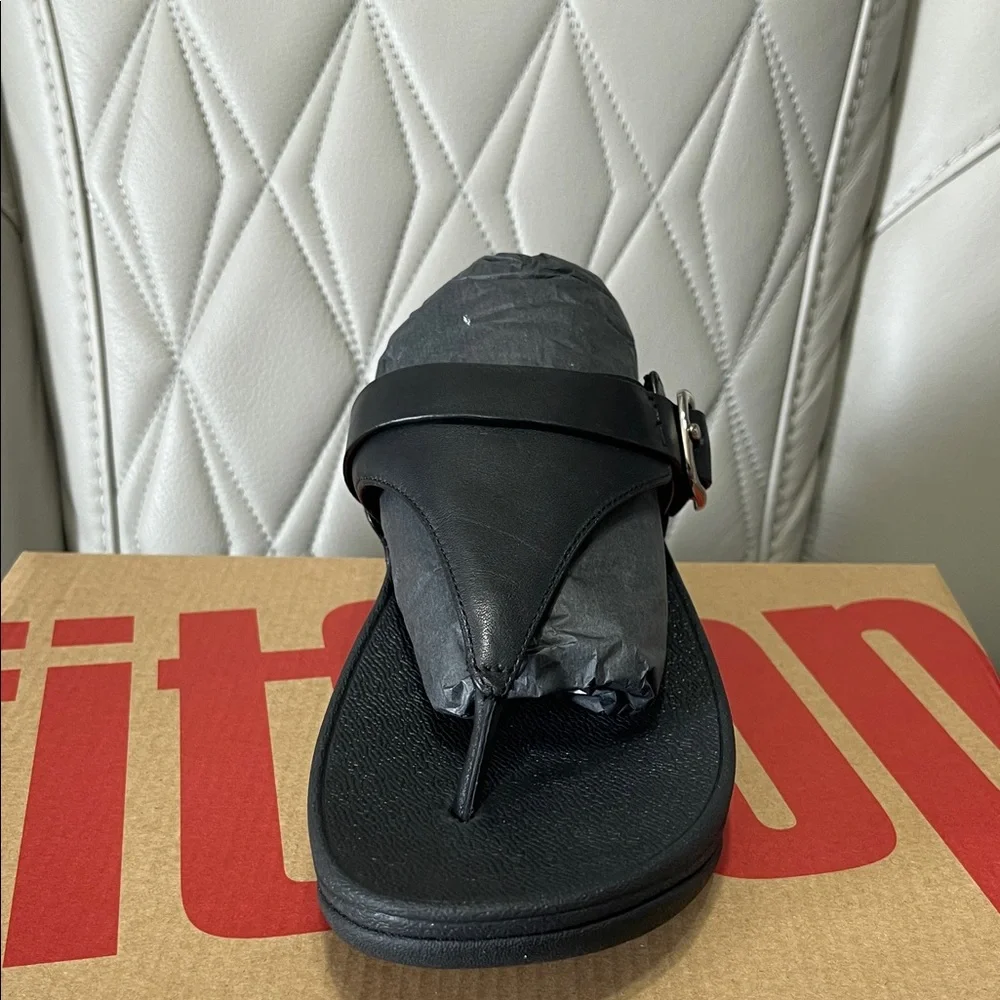 FitFlop Lulu Adjustable Thong Sandal - Black - Picture 4 of 10